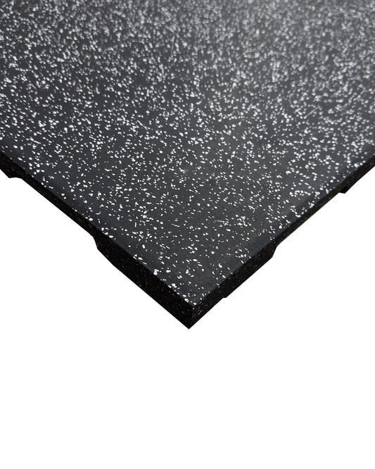 Gym Gear Black Rubber Tile Grey Fleck